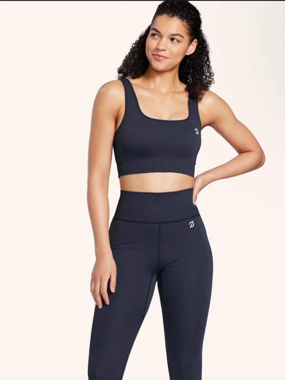 Peloton Seamless Ribbed Bra + High Rise Legging Set – Ink/Navy – XS/S – NWOT